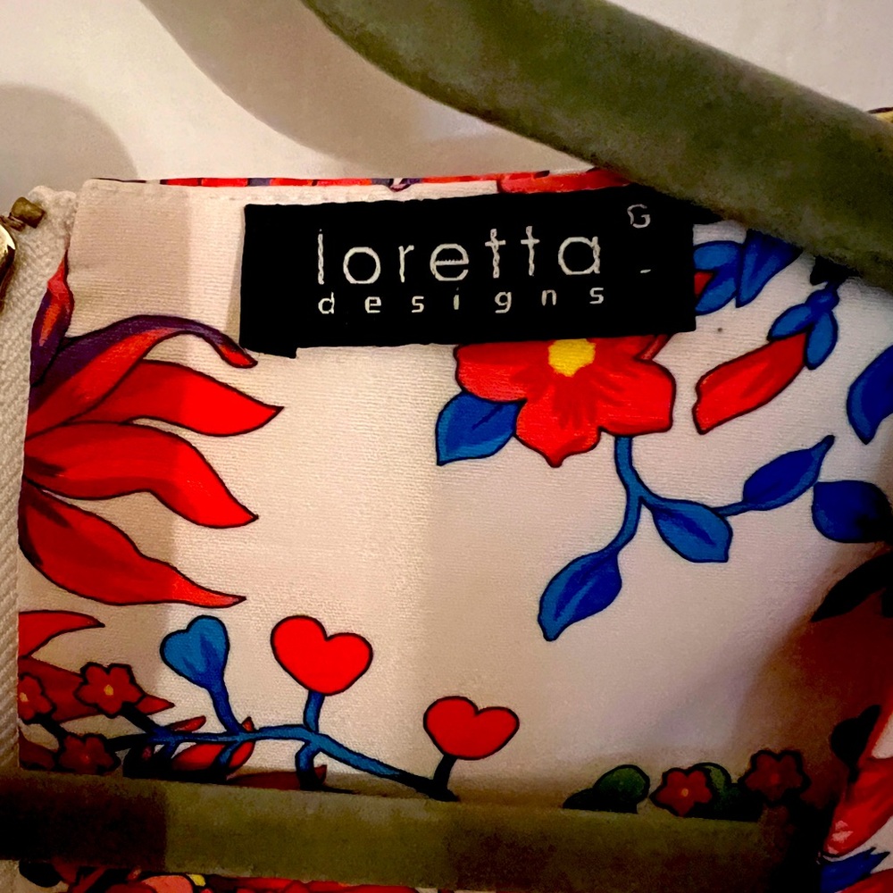 Red and Blue Floral Shoulder Bag